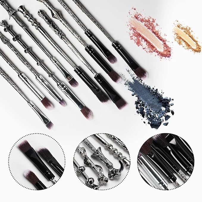 10 PCS Harry Gifts Makeup Brushes Wand Brushes Set for Foundation Blending Blush Concealer Eyebrow Face Powder Potter