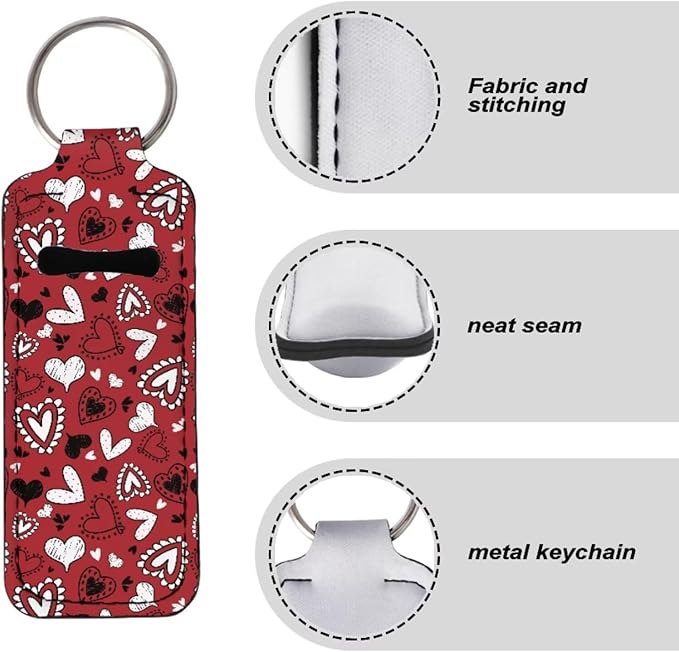 Pensura Chapstick Holder Keychain Fashion 5 Pcs Car Keychain Holder Portable Chapstick Holder Keep from Scratched and Dust