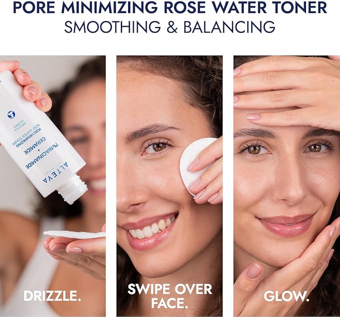 Alteya Organics Pore Minimizing Rose Water Toner (7% Niacinamide + Ceramide) - 4 Fl Oz/120mL