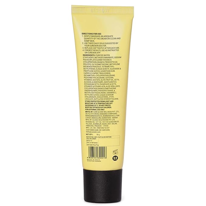 Cureskin SPF 40 Ceramide Sunscreen with Hyaluronic Acid & Ceramides | 2-in-1 Sunscreen Moisturizer, Broad Spectrum, SPF 40 & PA+++, 1.76 Ounce (Pack of 1)