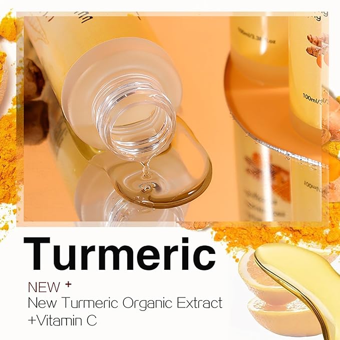 AILKE Natural Turmeric Face Toner, Brightening, Hydrating, Rejuvenate Skin, Acne & Pimples Removal, Clean Skin With Vitamin C, For All Skin Types, 3.52 fl oz (Pack of 1)