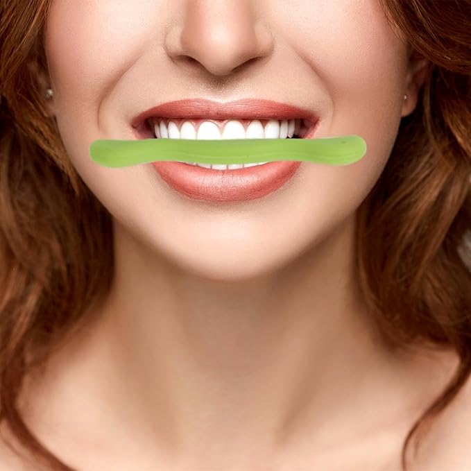 Silicone Lip Trainer and Mouth Tightener for Expression Correction, Face Exerciser for Stutter and Pronunciation Practice, Green Slimming Facial Muscle Toner for Adults