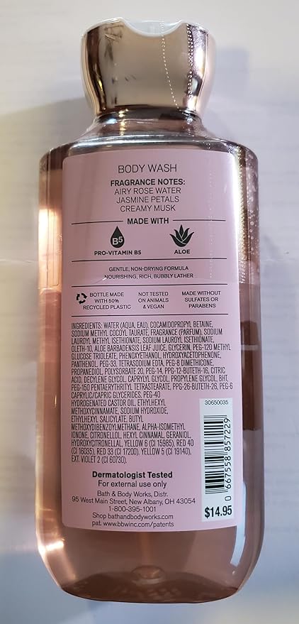 Bath & Body Works Rose Body Wash Shower Gel and Body Cream 2 Piece Set