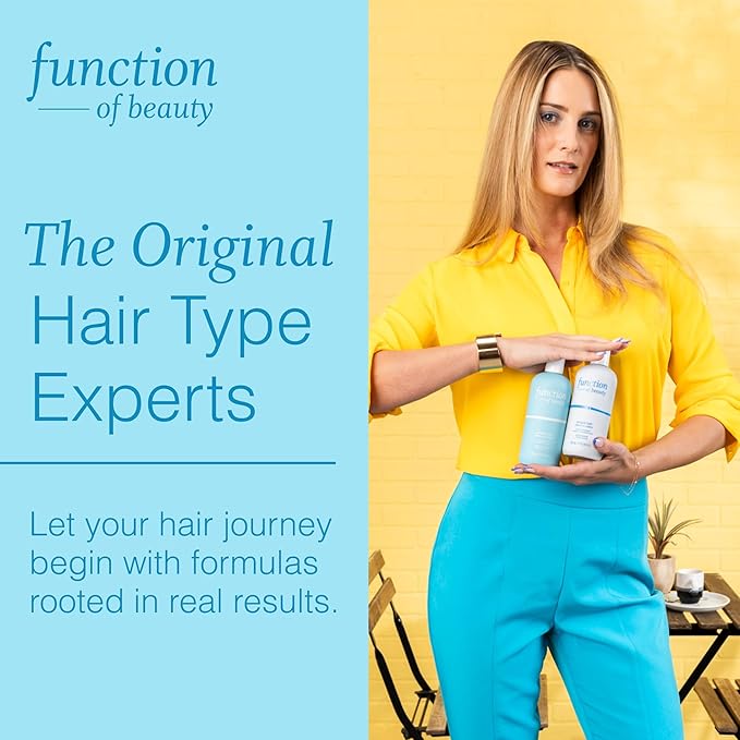 Function of Beauty Straight Hair Conditioner, XL - Sulfate-Free Conditioner for Natural Volume & Shine - Anti-Frizz, Lightweight & Hydrating with Avocado Oil - Oily Hair Care Products
