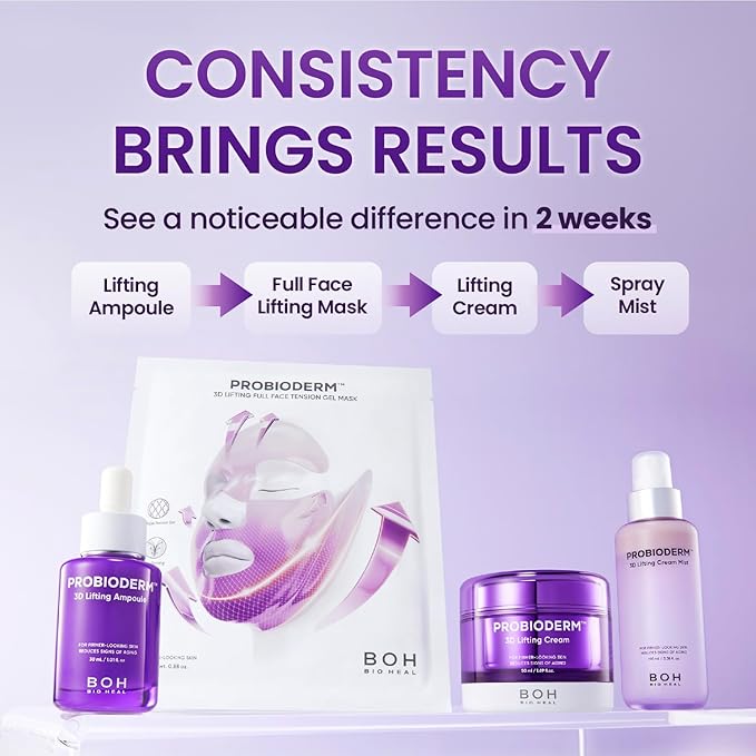 BIOHEAL BOH Probioderm™ 3D Lifting Cream Mist 3.38 fl oz (100 ml) | Face Moisturizers, Hydrating Glowing Serum Spray, Moisturizing & Elasticity-Enhancing Facial Mist for Face, Neck & Décolleté