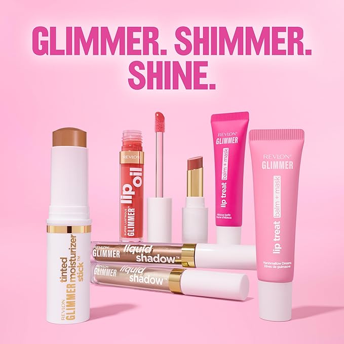 Revlon Glimmer Lip Treat Balm + Mask™, Overnight Peptide Lip Treatment, Hydrating, 001 Scent Free, 0.4 fl oz