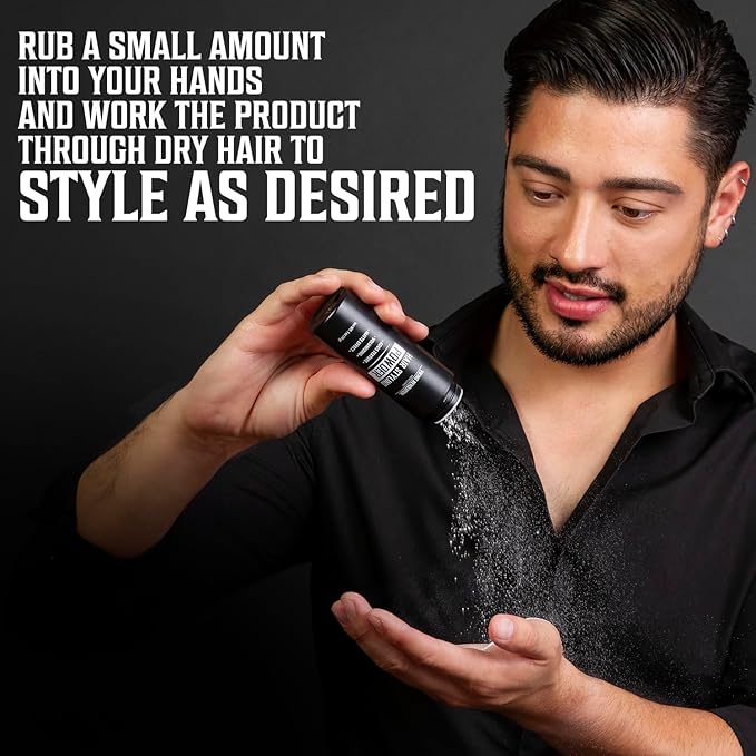 Viking Revolution Sea Salt Spray for Hair Men (8fl oz), Hydrating Hair Oil for Men with Vitamin E (3.38fl oz) and Styling Powder (1oz) - Mens Styling Texturizing Kit