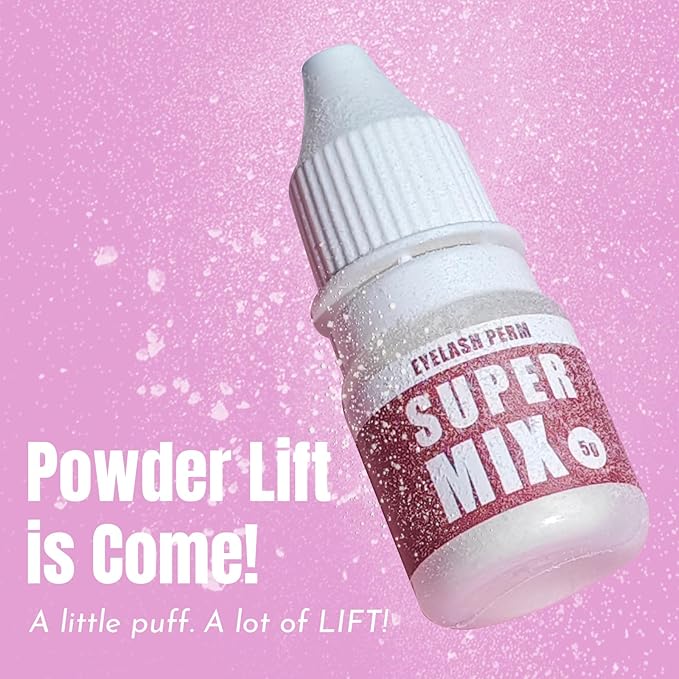 Lash Lift Powder Lomansa Korean Lash Lift Super Mix Solution Keratin Eyelash Lift Viscosity Enhancing - H1 Mix Viscosity