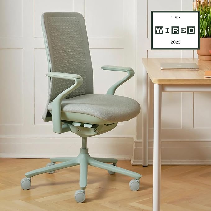 Branch Verve Chair - High Performance Executive Office Chair with Contoured Back and Adjustable Lumbar Support - High Density Foam Cushion and 3D Knit Back - Fits 5' to 6', Up to 275 lbs, Mint