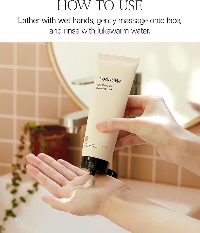 ABOUT ME Rice Makgeolli Skin Softener + About Me Rice Makgeolli Cleansing Foam Bundle