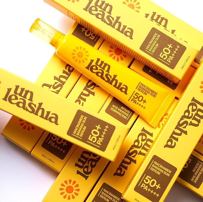Unleashia Niacinamide Banana Sun Serum | Brightening & Hydrating SPF | #Skincare #Cosmetics #Serum #SunSerum #Sunscreen #Niacinamide #Banana #KBeauty