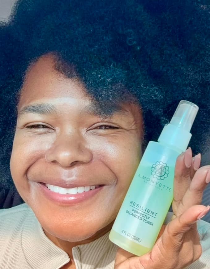 Perfectly Balanced Toner, Organic Willow Bark Extract, Alcohol-Free, 4 OZ, for Normal, Combination and Problem Skin, Gentle Exfoliant, Hydrating, Clarifying