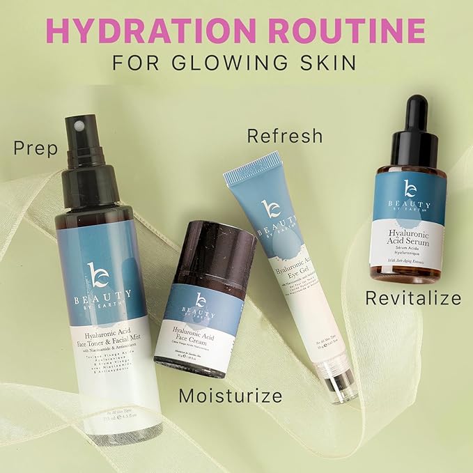 Hyaluronic Acid Moisturizer for Face - USA Made with Organic & Natural Ingredients, Hydrating Anti Aging Face Moisturizer for Dry Skin with Glycerin & Vitamin E, Unscented Anti Wrinkle Cream