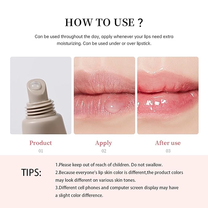 4 PCS Summer Special Lip Butter Hydration Lip Gloss with Shea Butter & Olive Oil Soothes Dry Lips and Lip Care Lip Balm with Natural Tint & Gloss Effect Lip Stain Vanilla/Mint/Iced Coffee/Cake