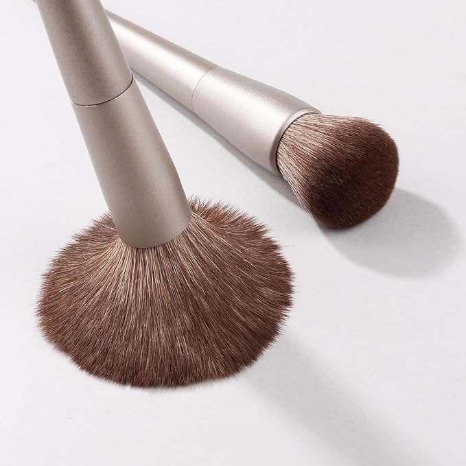 Makeup Brush Set (15 Pieces) - Includes Foundation, Powder, Concealers, Highlighter, Contour, Eye Shadows & Blush Makeup Brushes - Face & Eye Make Up Brushes with Synthetic Bristles