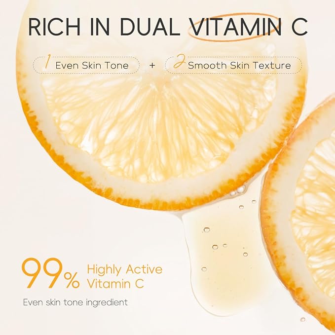 6Pcs Vitamin C Skincare Gift Set for Teenage Girls - Travel Skin Care Kit with Cleanser, Toner, Serum, Eye Cream, Face Cream, Sunscreen, Hydrating Facial Kit for Women Teen Girls Mom Daughter Birthday