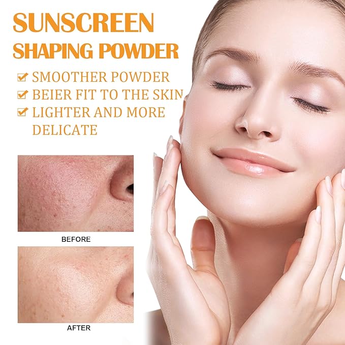 Mineral Sunscreen Setting Powder, Lasting Lightweight Breathable, Suitable for All Skin Types(0.28 Oz)