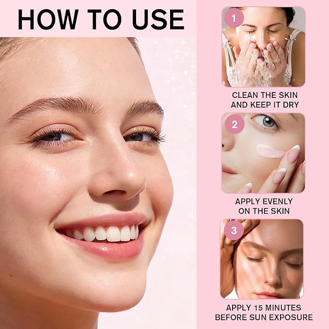 Collagen Mild Sunscreen, SPF 50 Broad Spectrum Facial Sunscreen, Lightweight Non-Greasy No White Cast, Hydrating Formula with Peptide & Cica for Soothing & Natural Glow (1pc)