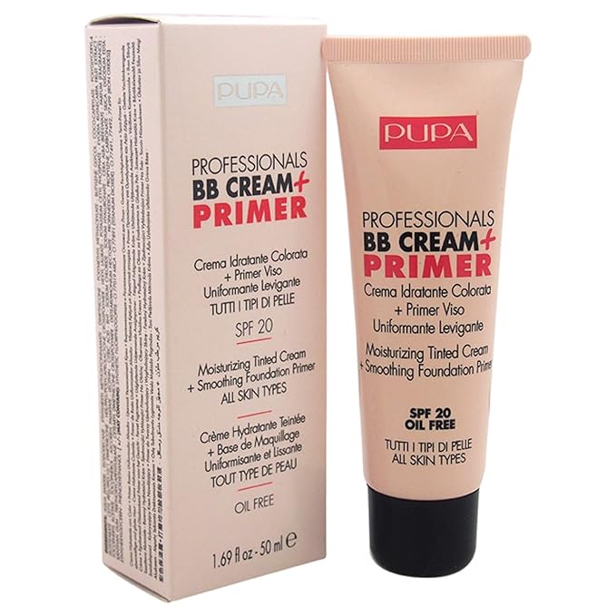 Pupa Milano Professionals BB Cream and SPF 20 Primer for Women, No. 001/Nude, 1.69 Ounce