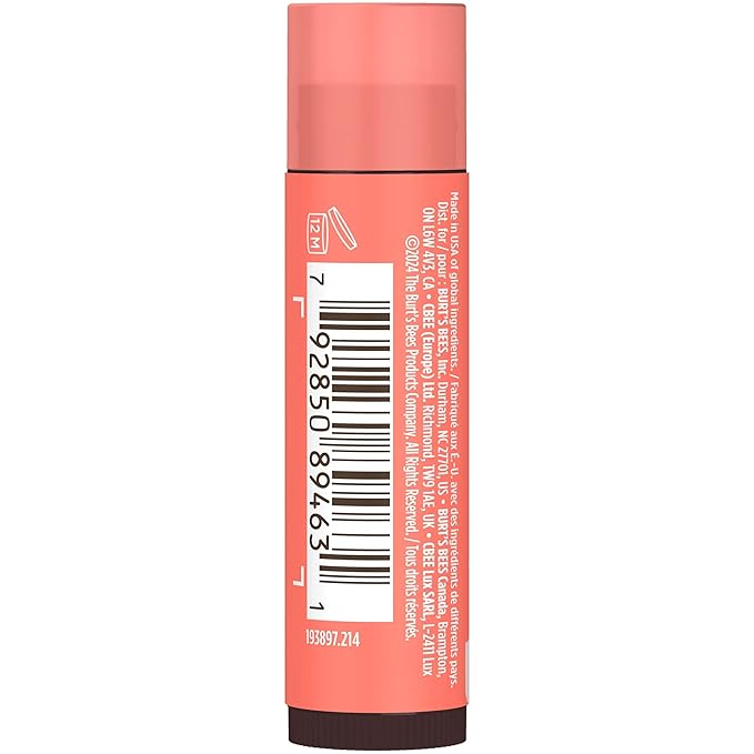 Burt's Bees 100% Natural Tinted Lip Balm, Zinnia, 0.15 Oz, Pack of 2