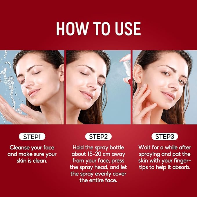 Rose Facial Spray, Hydrating Rose Water Mist for Face,with Aloe Vera & Hyaluronic Acid, Travel Size Rosewater Facial Mist Toner for Refreshing Soothing and Hydrating Skin, 3.38 oz