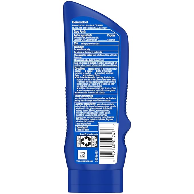 Coppertone Sport Sunscreen Lotion, Broad Spectrum SPF 50 Sunscreen Multi Pack, 7 Fl Oz, Pack of 2