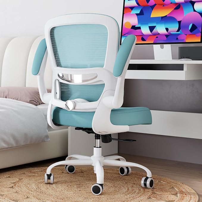 TRALT Office Chair - Ergonomic Desk Chair with Adjustable Lumbar Support, Mesh Computer Chair, Executive Chairs for Home Office Comfortable Lumbar Support (Mint Green)