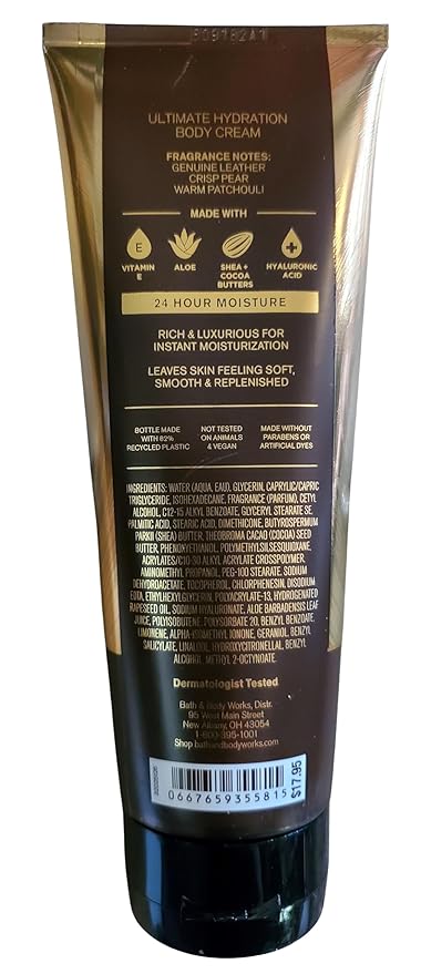 Bath & Body Works Men's Honorable Ultimate Hydration Body Cream and 3-in-1 Hair, Face, Body Body Gel Wash 2 Piece Set