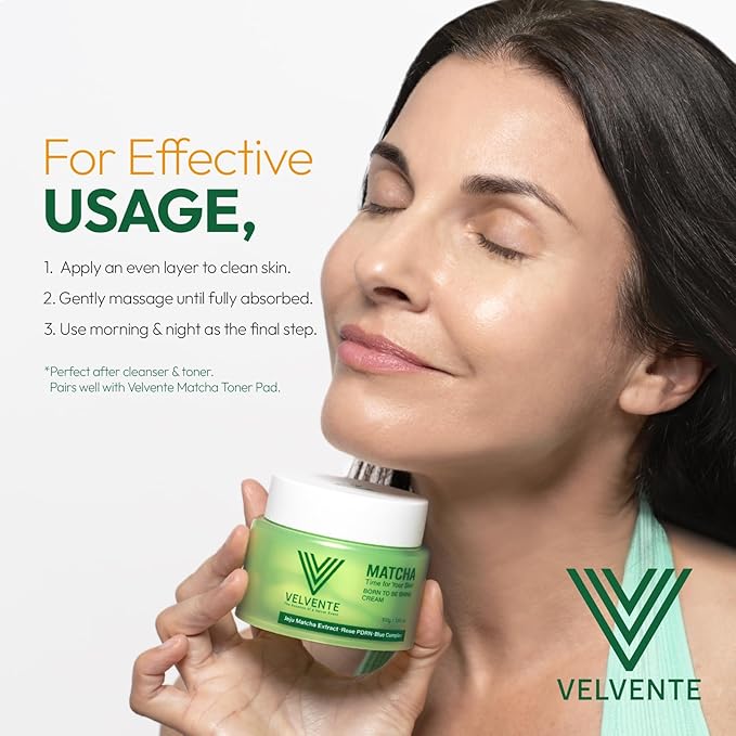 Matcha Facial Moisturizer with Rose PDRN, Korean Peptides Hydrating Firming Cream for Anti Aging, Dark Spot & Uneven Skin Tone, Soothing Radiance for Soft, Glowy Skin, All Skin Types, 3.53 oz