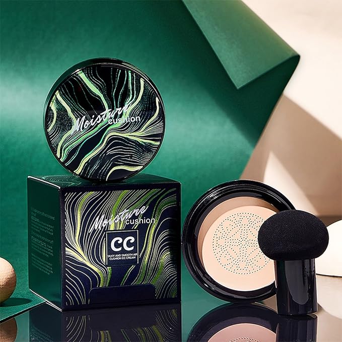 Honey and Pine Makeup, Honey and Pine CC Cream, Mushroom Head Air Cushion CC Cream, Honey and Pine Moisture Concealer Foundation, Honey & Pine Make Up Flawless Light Long Lasting (Ivory, 2.99IN)