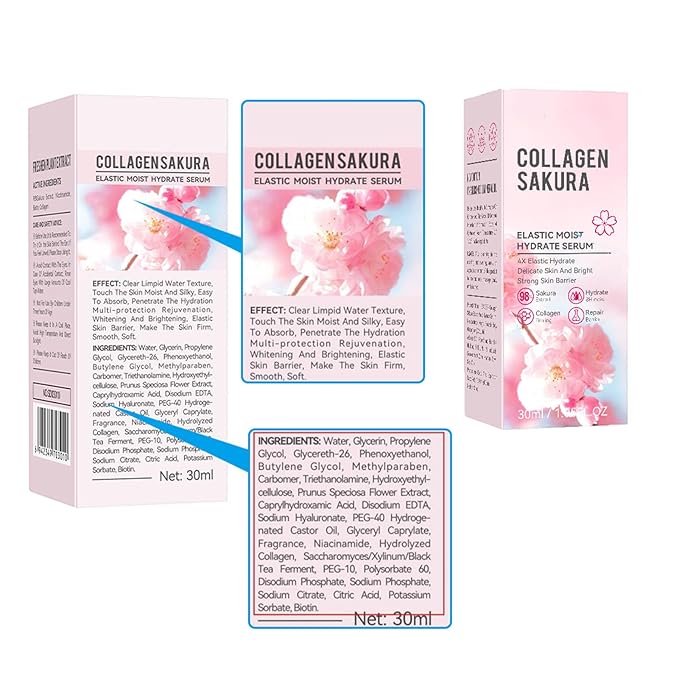 Sakura Skincare Kit, 11Pcs Skin Care Set with Cleanser, Toner, Serum, Cream, Eye Cream, Lip Balm & Masks. Skincare Gift Set for Teens & Women, Moisturize & Smooth Skin (11Pcs, Cherry)