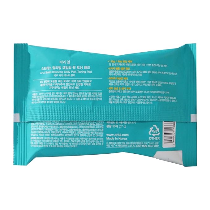 Ariul Daily Pick Toning Pads – Hydrating & Soothing Toner Pad with 50% Centella Asiatica, Dual-Sided Vegan Pad for Gentle Exfoliation, Korean Skincare (30 Pads x 3 Pack)