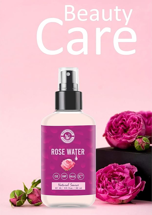 Holy Natural Rose Water (300ml) for Face & Hair Toner Alcohol & Preservative Free