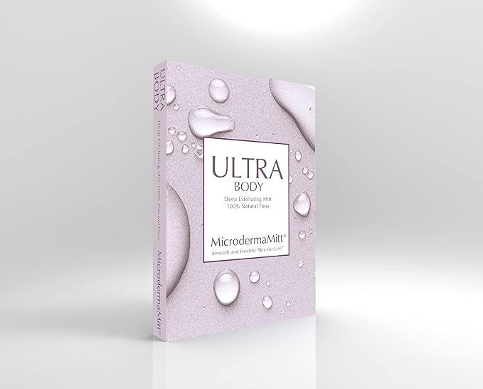 MicrodermaMitt ULTRA Exfoliating Mitt for Body - Premium Deep Exfoliating Body Scrubber Kese Glove – Keratosis Pilaris, Strawberry Skin Treatment, Reduce Ingrown Hair, Turkish Body Scrubber Exfoliator