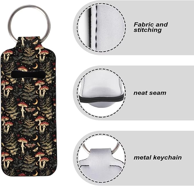 Pensura Chapstick Holder Keychain Fashion 5 Pcs Car Keychain Holder Portable Chapstick Holder Keep from Scratched and Dust