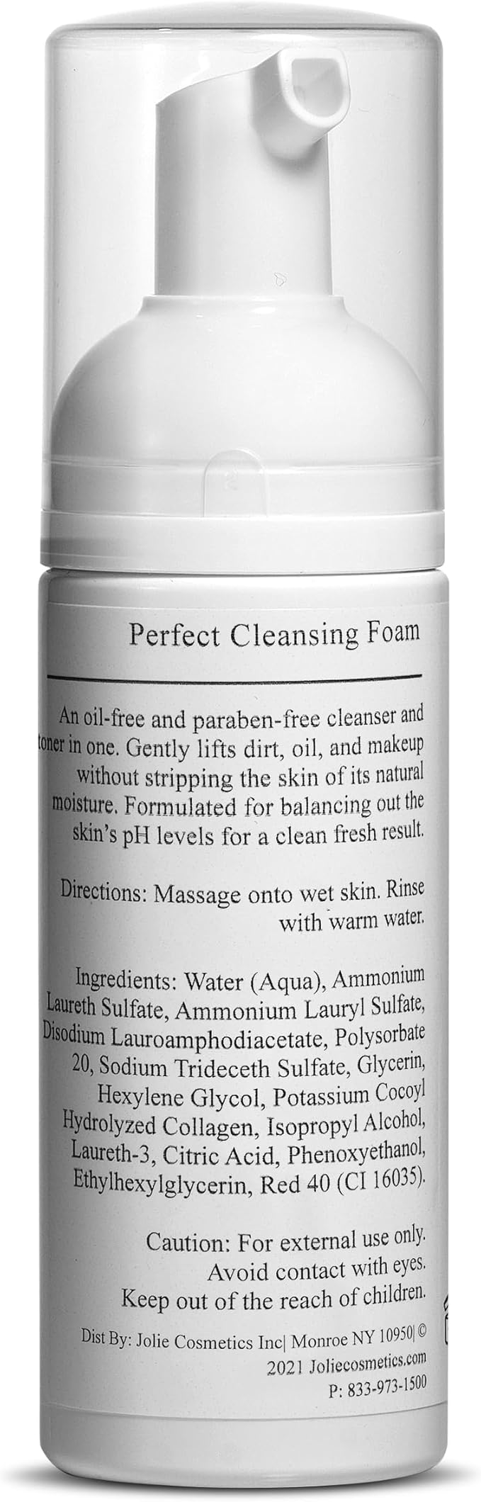 Jolie Daily Essentials 2 in 1 Perfect Facial Cleansing Foam + Toner 5 oz