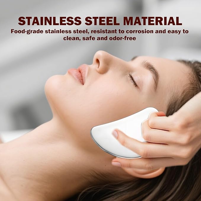 2 Pcs Lymphatic Contour Face Brush,Lymphatic With 1 Gua Sha Tool,Lymphatic Brush For Face For Drainage,Puffiness Reduction & Facial Massage–Ultra-Soft Bristles,Ergonomic Design