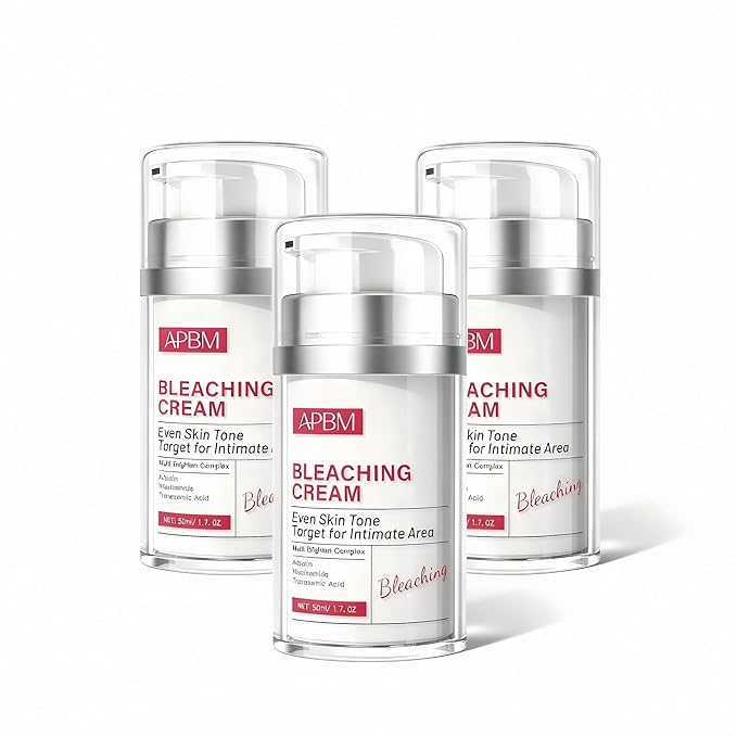 APBM Skin Lightening Cream for Intimate Area with Niacinamide, Arbutin, Tranexamic Acid and Vitamin C, Skin Tone Lightening for Women, Body, Underarm, Knees, Elbows, Inner Thigh, Bikini Areas, 3-Pack