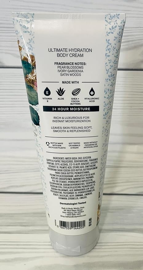 Bath & Body Works Dressed In White Ultimate Hydration Body Cream 8 Ounces Pack of 2