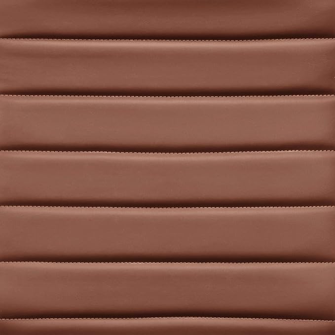 Amazon Basics High-Back Swivel Office Chair with Lumbar Support, Ergonomic Ribbed Faux Leather, Adjustable Height, 24.75"D x 23.25"W x 45.25"H, Brick Red