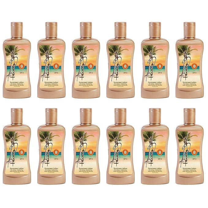 Panama Jack Sunscreen Tanning Lotion - SPF 8, PABA, Paraben, Gluten & Cruelty Free, Antioxidant Moisturizing Formula, Water Resistant (80 Minutes), 6 FL OZ