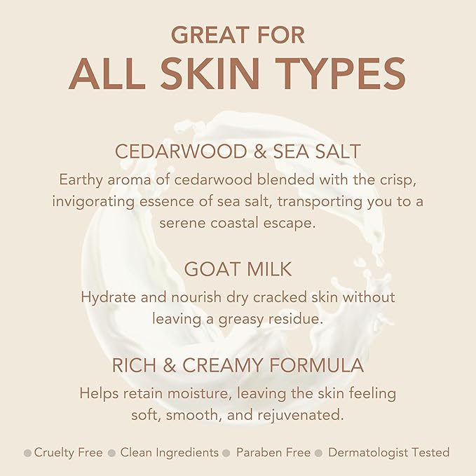 Dionis Goat Milk Body Lotion Cedarwood & Sea Salt 8.5 oz (Pack of 1)