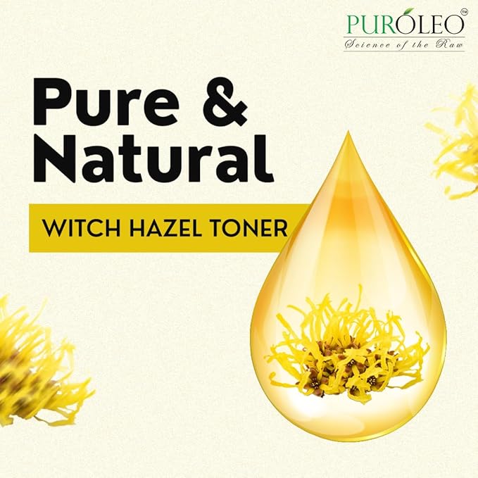 PUROLEO Witch Hazel Toner 32 Fl Oz/946 ML (Packed in Canada) Refresh and Revitalize Your Skin with | Premium Bottle | Luxury Skin Care Toner | Facial Toner for Postpartum & Skincare