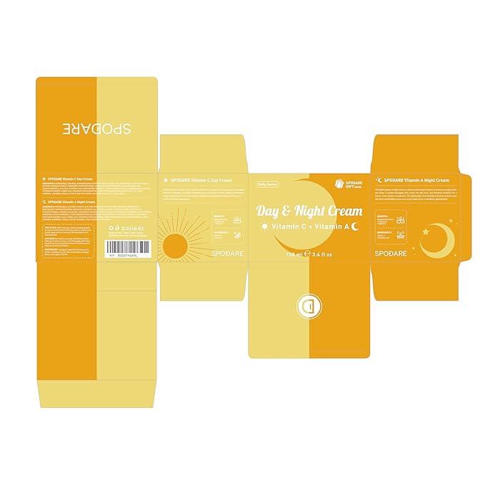 Day/Night Cream Set, Anti-Wrinkle Hydrating Day Gel with Vitamin C, Firming Renewal Night Cream with Vitamin A, 2-in-1 Anti-Aging Duo for All Skin Types, 2 * 1.7 Fl Oz