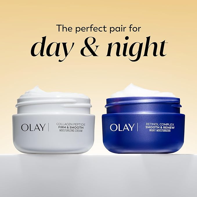 Olay Regenerist Radiance Collagen Peptide Face Moisturizer: Firm & Smooth Cream - Fragrance-Free,Hydrating,Firming,Anti-Aging & Anti-Wrinkle - 2 Oz,(Pack of 2)