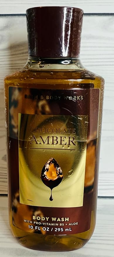 Bath & Body Works Chocolate Amber Body Wash Gel 10 Ounce
