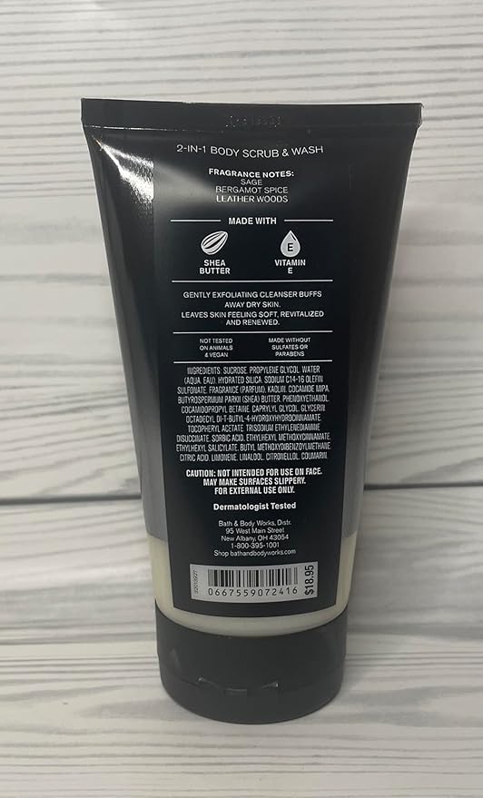 Bath and Body Works Men's Graphite Body Scrub 8 Ounces