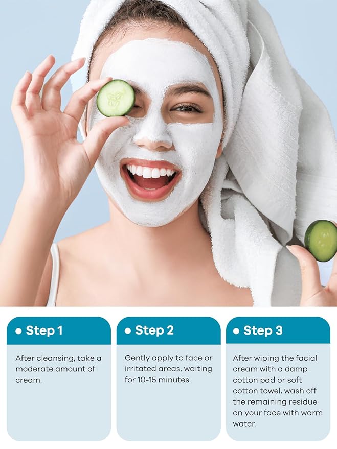 KOMFYMED Revitalizing Cream Mask – Hydrating & Soothing Cream Skincare Facial Mask with Centella Asiatica & Squalane, Face Mask for Calm Redness & Boost Skin Radiance (5.82 oz)