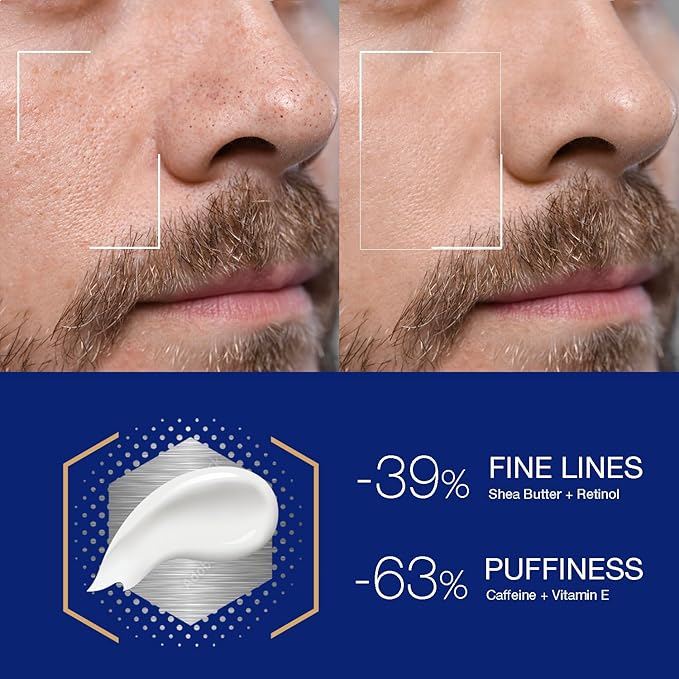 6 in 1 Face Cream for Men: Anti-Aging Mens Moisturizer - Firming Peptide & Hyaluronic Acid & Squalane - Wrinkles Cream Eye Bag Treatment for Men