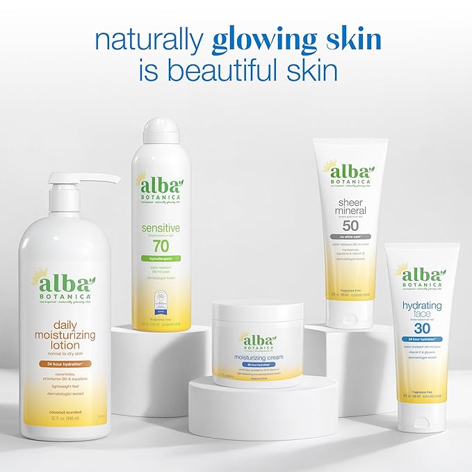 Alba Botanica Sheer Mineral Sunscreen Spray, SPF 50, Fragrance-Free Broad Spectrum, Water Resistant and Biodegradable, 5 fl. Oz. Bottle